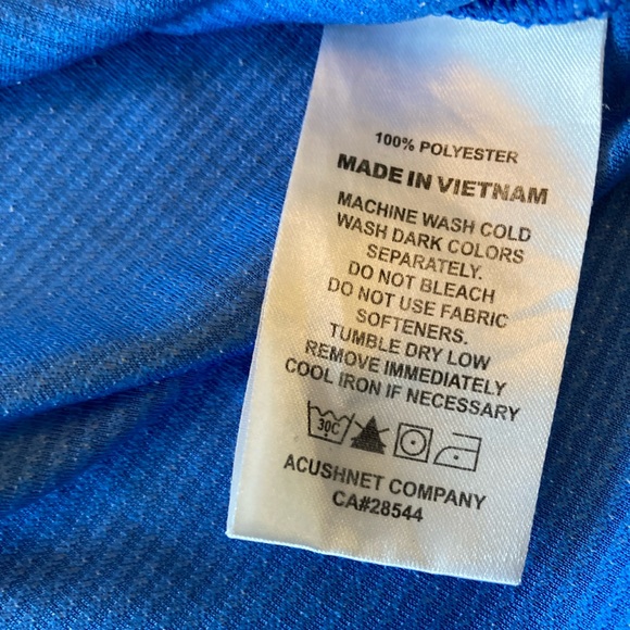 FootJoy FJ Mens Size Large Short Sleeve Polyester Blue Golf Polo Shirt athletic - Picture 3 of 7